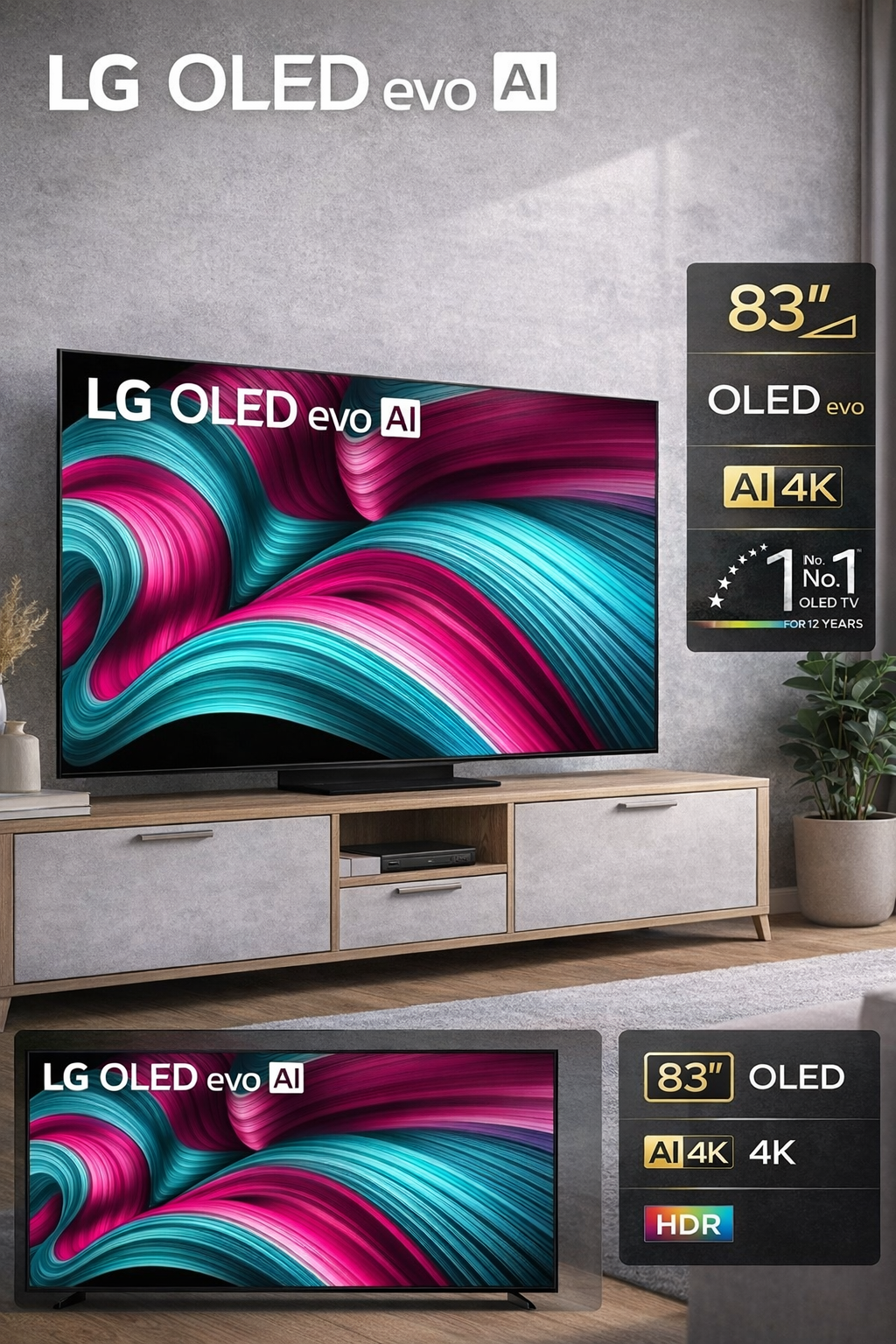 Телевизор 83'' LG OLED83C3RLA.ARUB