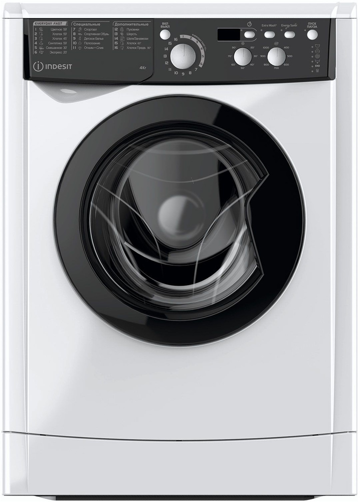Стиральная машина Indesit MyTime EWUD 4105 BK CIS кл.:A фронт. макс.:4кг белый