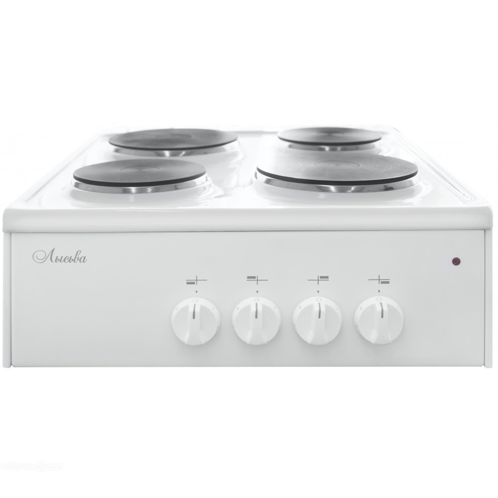 Плита Электрическая Лысьва ПЭН 40М белый стеллаж в компл. эмалированный металл (настольная)