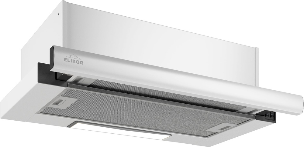 Вытяжка встраиваемая Elikor Slide 50П-430 белый управление: кнопочное