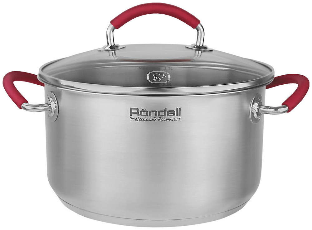 Кастрюля Rondell Sorge RDS-1219 2.1л. d=18см (с крышкой) стальной