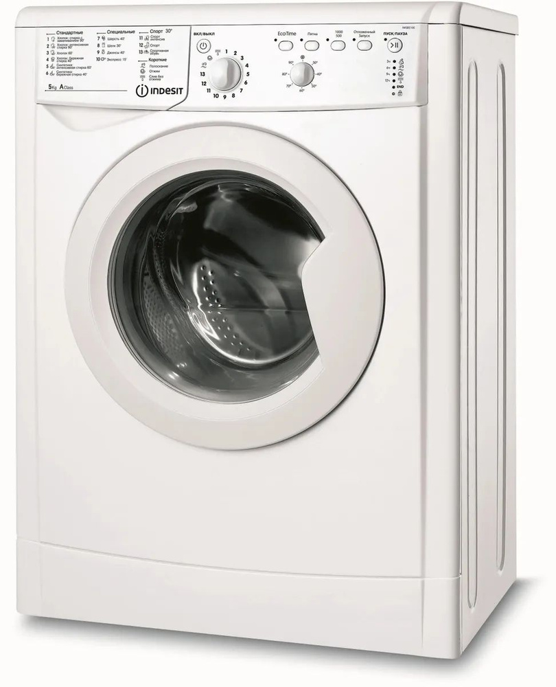 Стиральная машина Indesit EcoTime IWSB 5105 кл.:A фронт. макс.:5кг белый