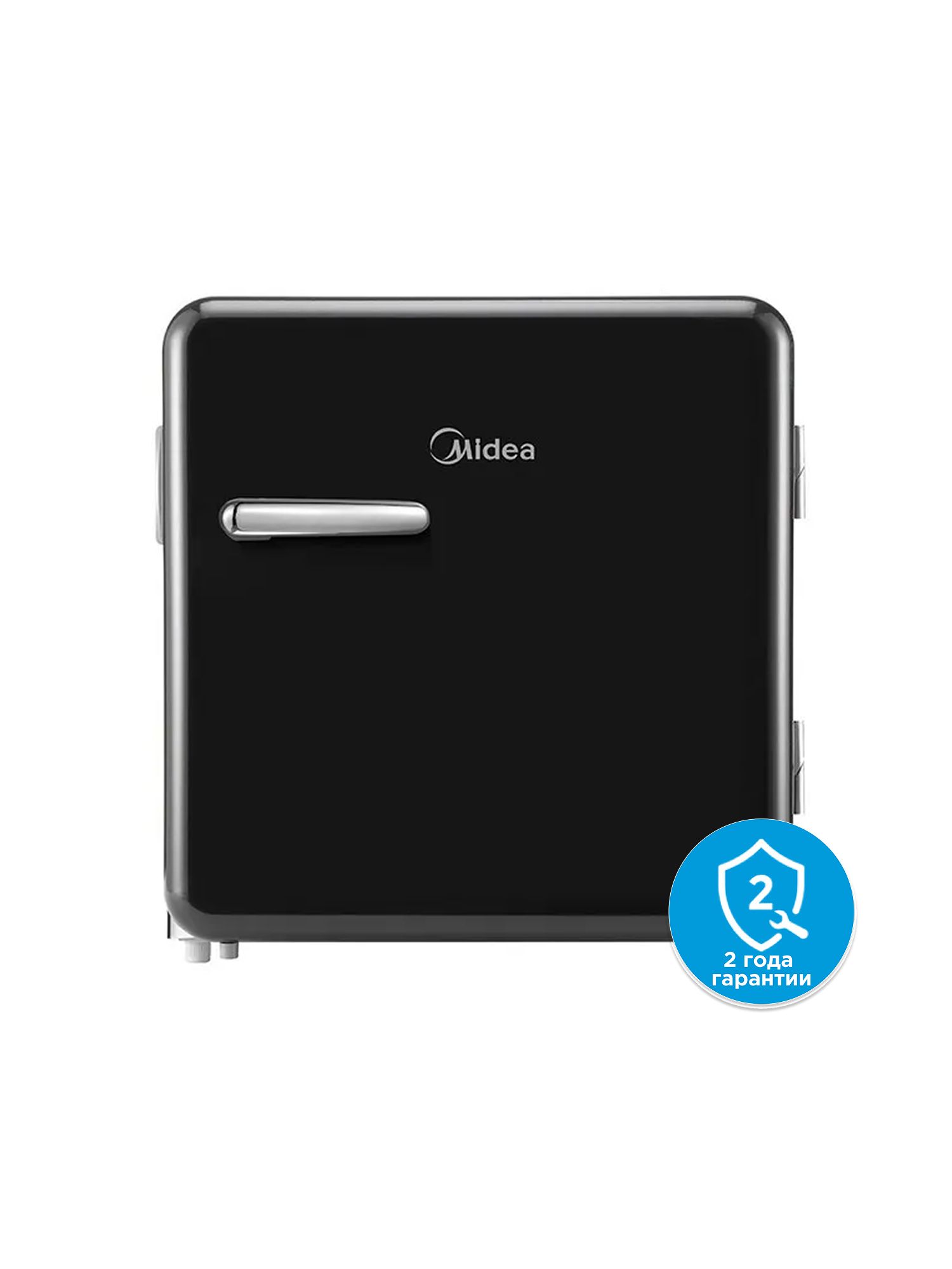 Мини-холодильник Midea MDRD86SLF30, 48 л, энергосбережение, дверь легкого закрытия, ретро, черный