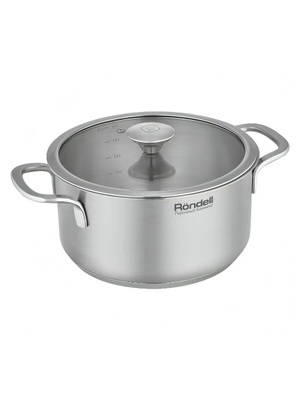 Кастрюля Rondell Stern RDS-019 4.7л. d=24см (с крышкой) т.серый