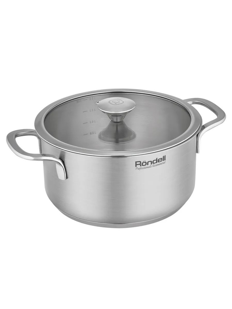 Кастрюля Rondell Modern RDS-1746 2л. d=18см (с крышкой) стальной