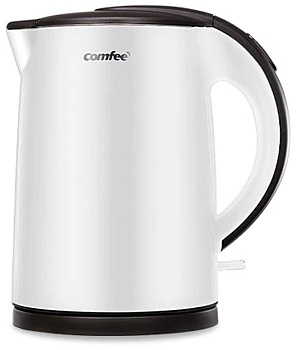 Электрический чайник с двойными стенками Comfee CF-KT7072, 2200 Вт, 1.5 л, белый Б/У