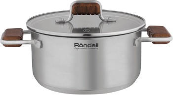 Кастрюля Rondell Fjord RDS-1792 5.2л. d=24см (с крышкой) стальной