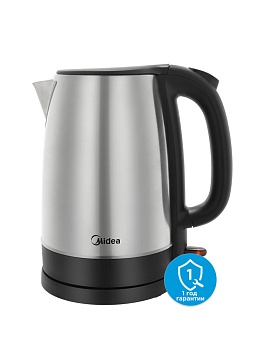 Чайник электрический Midea MK-8029, 1,7 л, 2200 Вт, съемный фильтр, индикация уровня воды, нержавеющая сталь