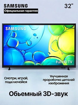 Телевизор LED Samsung 32" UE32F6000FUXRU Smart черный/FULL HD/60Hz/DVB-T2/DVB-C/DVB-S2/USB/WiFi
