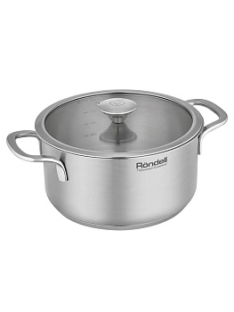 Кастрюля Rondell Modern RDS-1746 2л. d=18см (с крышкой) стальной